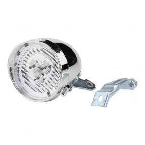 3 Led Vintage V&eacute;lo V&eacute;lo Avant Phare Lampe De Poche Lampe Frontale Avec Support Argent - Neuf