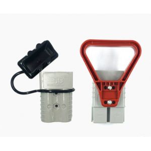 Ensemble de prises Anderson 350 A - 2 connecteurs, capuchon anti-poussière, poignée - Gris - Neuf