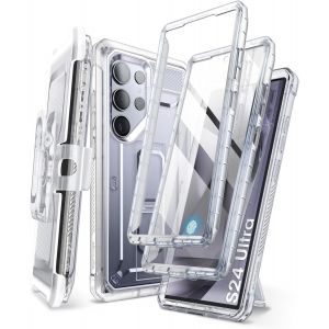 CAUC-Unicorn Beetle Pro Coque pour Samsung Galaxy S24 Ultra avec Support, [2 Cadres Avant] Coque int&eacute;grale Antichoc &agrave; 360&deg; avec Clip Ceinture et b&eacute;quille avec Protecteur d'&eacute;cran pour S24 Ultra, - Neuf