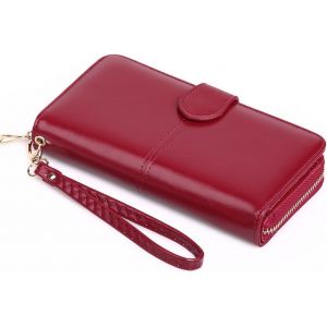 1Pi&egrave;ce Portefeuille Femme Cuir Pu Zipp&eacute; Et Boucle Porte-Monnaie Pratique Avec Lani&egrave;re Pour Cartes Et Monnaie Pour Quotidien Et Occasions Sp&eacute;ciales - Neuf
