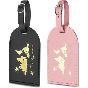 KALANKA-&Eacute;tiquettes de Bagage, Mr Et Mme &Eacute;tiquettes d'identification de Valise, &Eacute;tiquettes de bagage en Cuir Mr and Mrs &Eacute;tiquettes d'&eacute;tiquette de Sac &agrave; Main pour Couple Amoureux Honeymoon Voyage - Neuf