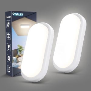 Subzonal-2 Pi&egrave;ces Plafonnier Led 18w 1800lm, Applique Murale Int&eacute;rieure Exterieur 4000k, Luminaires Blanc, Lampe Eclairage Exterieur Ip54 &Eacute;clairage De Plafond Pour Couloir Escalier Garage Bain Balcon - Neuf