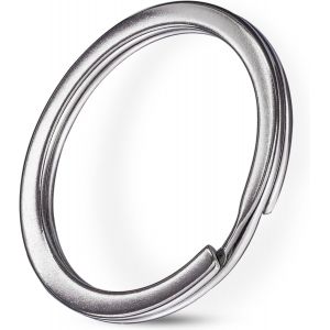 Mevronisshop-200 Anneaux De Porte-Cl&eacute; Plats - 30mm - En Acier - Ouverture Facile - Ind&eacute;formables - Pour Cl&eacute;s Et Travaux Manuels - Neuf