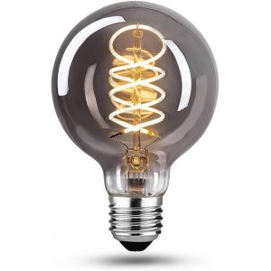 KAL-Ampoule Vintage Edison E27, Ampoule Vintage Dimmable E27 4W G80 E27 Led Blanc Chaud, Ampoule E27 Vintage Edison Led E27 Idéal Pour L'Éclairage Nostalgique Et Rétro - Gris Fumé - 1 Pièces¿G80 Yhs¿ - Neuf