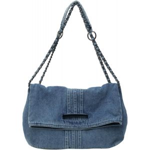 Sac &agrave; bandouli&egrave;re pour femme,grand format Sac &agrave; main en denim Sac fourre-tout en denim bleu - Neuf