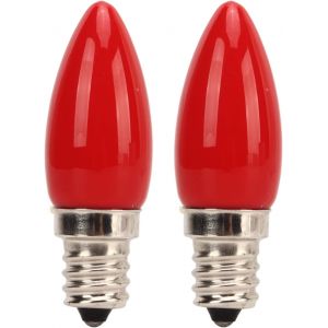 2 Pièces Ampoules De Candélabre Led, E12 4leds Ampoule De Lustre En Verre Ampoule De Bougie Pour Applique Murale De Plafond Rouge, 220 V 1.5 W[Amp746428] - Neuf