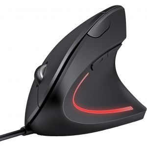 Souris Ergonomique Filaire,6400 DPI Souris Verticale Filaire,Câble USB 1,5 m,6 Boutons pour PC,Ordinateur,Portable,Mac-Noir - Neuf