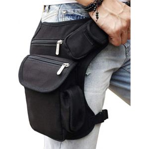 RFCBC-Sac banane de voyage en toile pour homme et femme, tactique militaire, moto, vélo, multi-poches, noir - Neuf