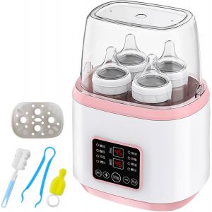 Baby Bottle Warmer,8 In 1 Baby Bottle Warmer,Quick Sterilizer For Bottles,Bottle Warmers,Bottle Warmer,Bottle Warmer,Bottle Warmer,With Lcd Display,Bpa Free,Pink - Neuf