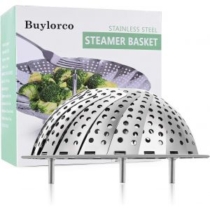 Jexnovashop-Vapeur Pliant En Acier Inoxydable Pour La Cuisson Des Fruits De Mer V&eacute;g&eacute;tariens (7 &Agrave; 11 Pouces) - Neuf