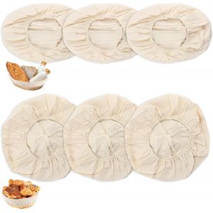 Rev&ecirc;tement En Lin Pour Panier &Agrave; Pain &iquest; Lot De 6 - Neuf