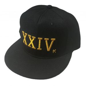 Chapeau Hip Hop Avec Lettres Brodées, Casquette Ajustable À Bord Plat, Style De Rue Américain, Unisexe, Casquette De Baseball Pour Fête En Club-Noir Doré - Neuf