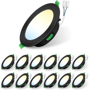 Alusso Lighting Spot Led 12v,3cct 4w 270lm Mini Spot Led Encastrable Pour Sous Armoire, Cuisine, Camping-Car, Caravane, Toit,Lot De 6,Nickel - Neuf