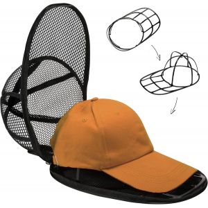 Baseball Hat Washer, Foldable Cap Holder, Cap Cleaning Cage for Washing Machine or Dishwasher, 1 Piece (Black), Black 1 Piece - Neuf