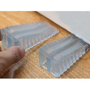 But&eacute;es de porte en PVC bleu transparent - Lot de 2 cales antid&eacute;rapantes - Neuf