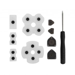 1 Jeu De Tampon En Caoutchouc De Silicone Conducteur Avec Tournevis Compatible Avec La Manette Ps4 - Neuf