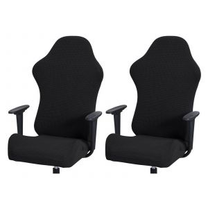 Housse De Chaise De Jeu &Eacute;lastique Noire Pour Le Bureau Et La Maison - Neuf