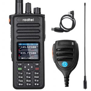 Radtel RT-730 IP67 étanche 10w bande d'air talkie-walkie pleine bande Amateur jambon 199CH HT USB-C batterie NOAA FM AM UHF VHF Satcom - Type add cable mic air-EURO - Neuf