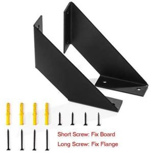Lot de 4 supports d'étagères murales en métal robuste, supports en fer forgé pour étagères de bricolage 15 cm - Neuf