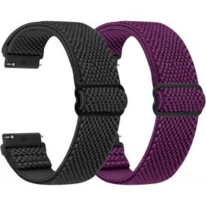 Eryi-Bracelets De Montre Élastiques 16 Mm 18 Mm - Bracelet Avec Fermeture Rapide - En Nylon Extensible - Bracelet De Rechange Respirant Pour Homme Et Femme - Neuf