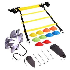 1 Ensemble D'échelle D'agilité Pour L'entraînement De Football, Réglable, Jeu De Jambes Et Vitesse, Kit De Sport Avec Écran De Traction - Neuf