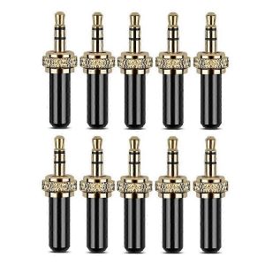 10pcs 3.5mm Plugs connecteur Mini 3.5mm Vis Lock St&eacute;r&eacute;o Jack Plug pour microphone sans fil Cabl - Neuf