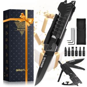 Cadeau Homme Couteau Multifonction 17en1 Gadget Insolite Utile Cadeau Noel Homme,Cadeau Fete Des Peres,Cadeau Anniversaire Homme.[Z34] - Neuf