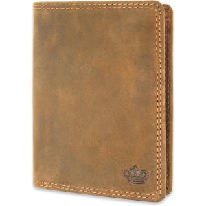 CMJAAGUR-Baur Portefeuille Pour Homme En Cuir De Buffle Véritable | Portefeuille Avec Protection Rfid | Portefeuille Format Portrait | Porte-Monnaie Avec Compartiment À Monnaie[M1311] - Neuf