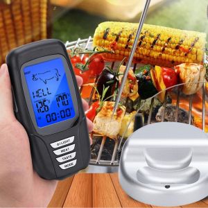 HJLIAN Thermometre a viande a affichage numerique pour barbecue, outil de chronometrage de cuisson des aliments - Neuf