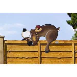 D&eacute;coration de No&euml;l &agrave; suspendre &agrave; une cl&ocirc;ture pour jardin ext&eacute;rieur - Mat&eacute;riau PVC, facile &agrave; installer - Neuf