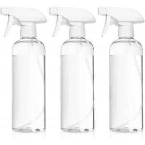 KALANKA-3 Pièces Bouteilles de Pulvérisation, 500ML Flacon Vaporisateur Spray Vides, Bouteilles de Pompe Plastique pour Jardin Plante Cheveux Pulvérisateur D'eau (Transparent blanc) - Neuf