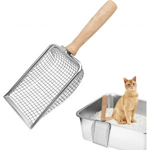 Shiliu-Pelle A Litiere Chat Metal, Pelles À Litière Pour Chats Mailles Fines, Pelle À Chat En Métal 5mm, Pelle À Litière Avec Manch[ - Neuf