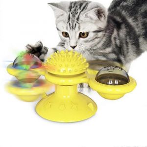 Chat Jouet Interactif Pour Chat,Défilement Automatique Chaton Jouet Jaune - Neuf