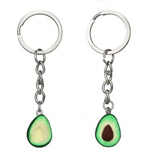 Avocat Pendentif Porte-Cl&eacute;s Fruit Charm Alloy Porte-Cl&eacute;s 2 Pi&egrave;ces - Neuf