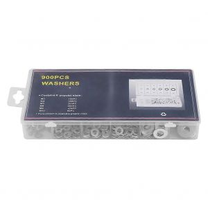 900pcs M3-M10 A3 Rondelle plate en acier Rondelles plates Kit d'assortiment avec bo&icirc;te - Neuf