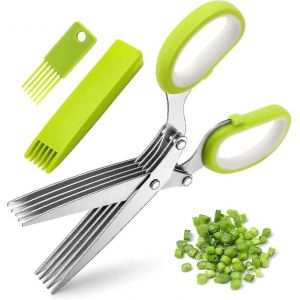 Ensemble De Trois Ciseaux &Agrave; Oignons Verts Multicouches En Acier Inoxydable Pour La Cuisine - Neuf
