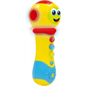 ERYI-Lisciani - Carotina Baby - Microphone 2 En 1 - Pour Enfants Dès 1 An - Développement Sensoriel Dès 12 Mois - Avec Lumière Et Sons - Jeu Éducatif - Stimule L'Imagination - Neuf