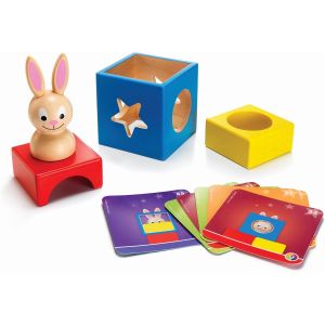 PLAY-Lapin Et Magicien-Jeu De R&eacute;flexion Pour Petits En Bois-60 D&eacute;fis De Diff&eacute;rents Niveaux-1 Joueur-Pour Enfants &Agrave; Partir De 2 Ans, Jaune,Rouge - Neuf