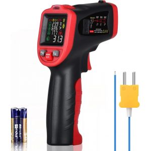 YEMAESRE-Thermomètre Infrarouge -58 À 650¿, Détecteur De Point De Rosée/Moisissure, Pistolet Température Et D'Humidité Laser, Hygromètre, Pyromètre Avec Thermocouple Pour Maison, Cvc Noir - Neuf