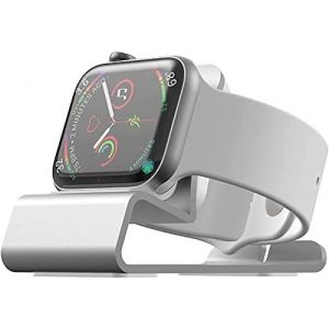 Support Pour Apple Watch, Station De Charge Iwatch En Aluminium Pour Apple Watch Series 8 Se2 7 Se 6, 5, 4, 3, 2, 1, Iwatch 45mm/41mm/44mm/42mm/40mm/38mm, Compatible Avec Mode Table De Nuit - Neuf