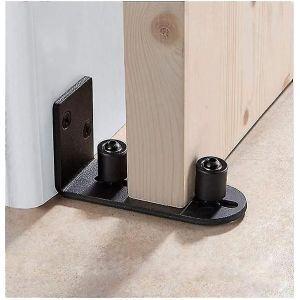 Guide de porte coulissante r&eacute;glable avec rouleau de sol et mat&eacute;riel de montage - Neuf