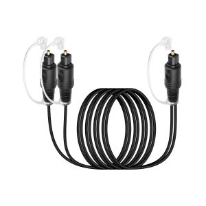 Câble Optique Audio numérique,Câble Optique Toslink 1 mâle à 2 mâle pour TV,DVD,HDTV,maison,barre de son,amplificateur 2M/6.56ft - Neuf