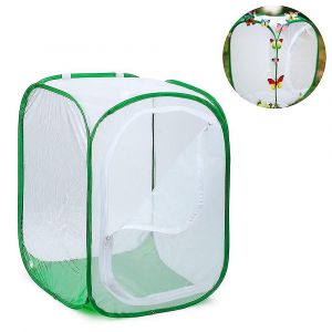 Grand Terrarium Pliable &Agrave; Papillons, Cage Haute Et Grande, Avec Ouverture Pop-Up, Filet &Agrave; Insectes Et Papillons Pour L'&eacute;levage. - Neuf