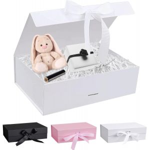 Mevronisshop-Boite Cadeau, 21 X 17 X 7 Cm Bo&icirc;tes Cadeaux, Boite Cadeau Magn&eacute;tique, Bo&icirc;te Cadeau Avec Couvercle, Convient Pour Les Anniversaires, Les Mariages, Halloween, No&euml;l - Neuf