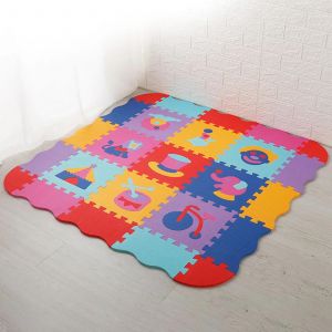 1 Ensemble De 30 Cm X 30 Cm Tapis De Jeu Pour B&eacute;b&eacute; Avec Cl&ocirc;tures Environnantes Jouet &Eacute;ducatif Eva Tapis De Puzzle Pour B&eacute;b&eacute; Tapis D'toddler_38 - Neuf