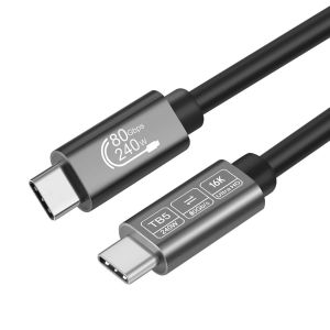 [Synchronisation de données de 80 Gbit/s] Compatible avec câble Thunderbolt 5, câble USB C haute vitesse, prend en charge le chargement de 240 W et l'écran 16K/8K pour moniteur Thunderbolt 4/USB4, et - Neuf