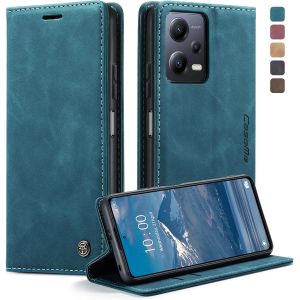 Xiaomi Note 12 5G/Poco X5 5G Case [Not For 4G] Premium Pu Leather Card Slots Wallet Pouch Case Cover With Stand Flip Function Note 12 5G/Poco X5 5G Blue Green - Neuf