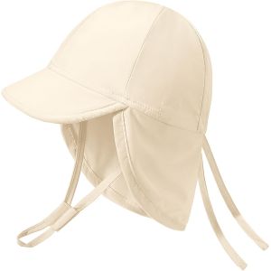 Chapeau De Soleil Bébé Bobs Casquette Enfant Protection Anti Uv Bebe Plage Chapeau Vec Mentonnière Réglable Et Rabats Au Niveau Du Cou Fille Garcon Upf 50+.[Z222] - Neuf