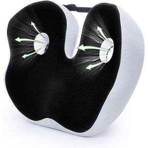 Ksfal-Coussin Coccyx,Coussin Hemorroide En Mousse À Mémoire De Forme,Soulage Les Fesses,Le Bas Du Dos,Les Ischio-Jambiers,Les Hanches,La Tubérosité Ischiale De Dos,Réduit La Fatigue Pour Chaise - Neuf