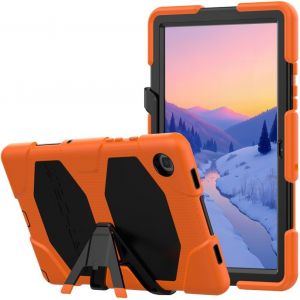 TIANYI-G-Shock Étui pour Samsung Galaxy Tab A7 10.4 2020 (SM-T500 / SM-T505) Coque Rigide, Haute Protection Anti-Choc avec Support Amovible - Housse pour Enfants Écoles Ouvriers Bâtiments - Orange - Neuf